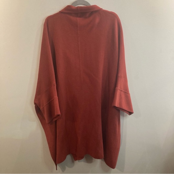 MARLA WYNNE O/S Cotton Blend Oversized Pockets Buttoned Poncho Cardigan NEW - Picture 9 of 11